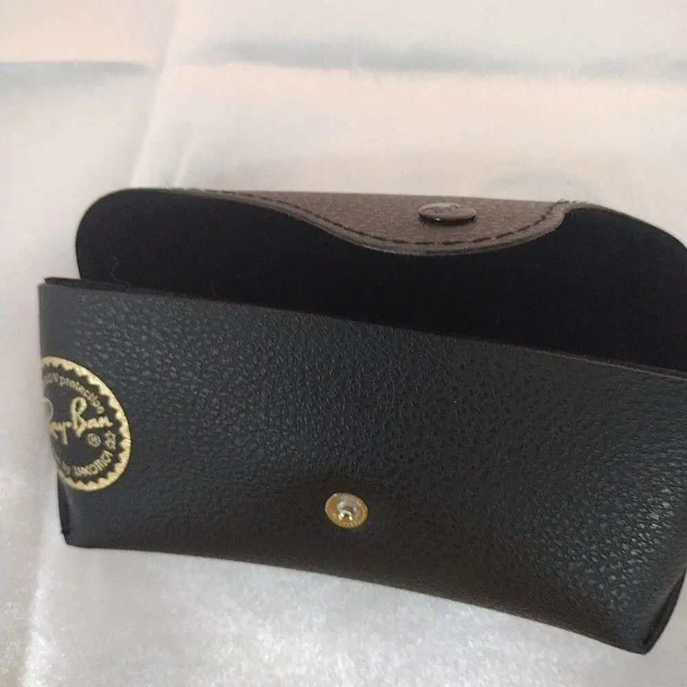 Ray-Ban Sunglasses Case Mens One Size Black Logo Hard Clamshell Storage